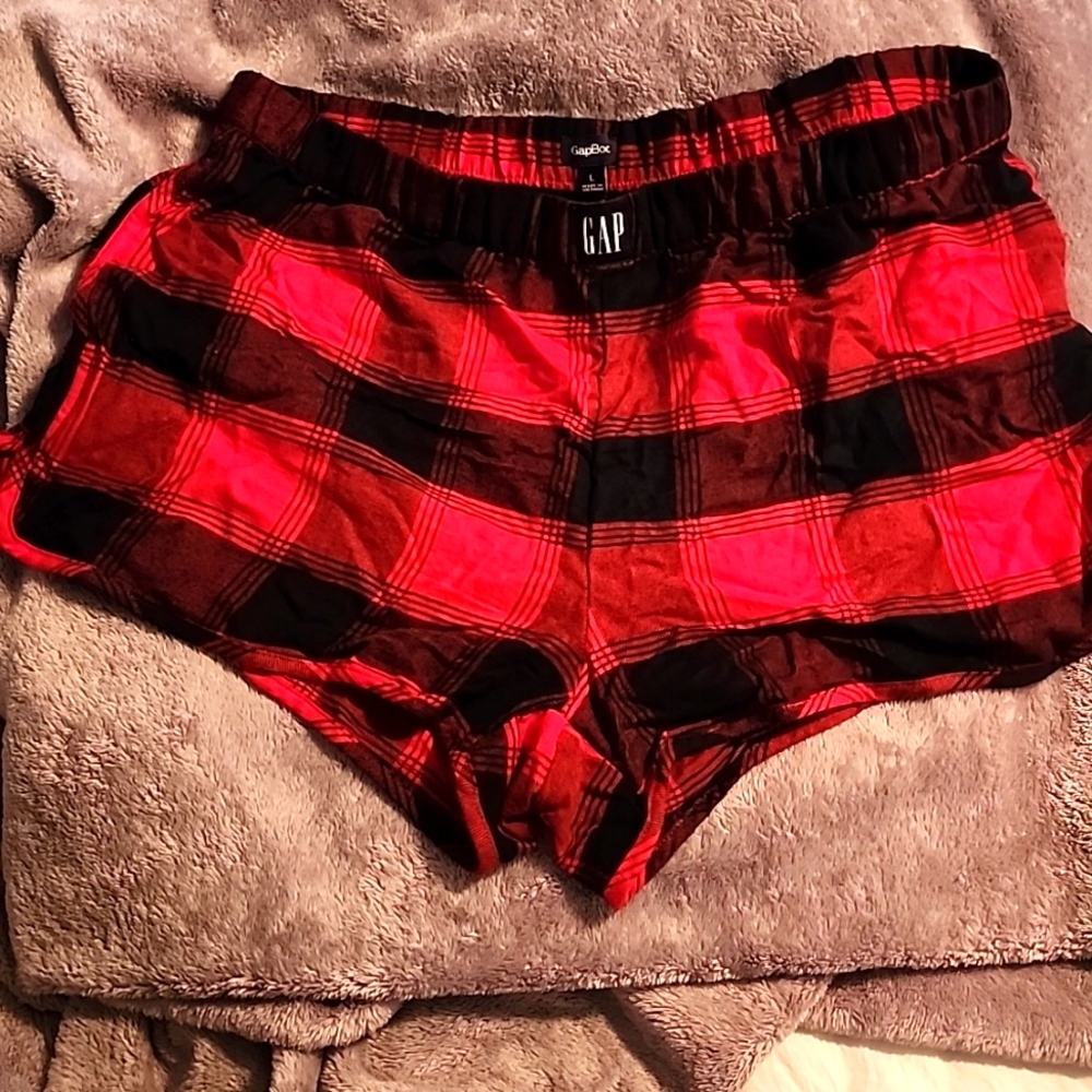 GAP Flannel PJ Short Buffalo Check
